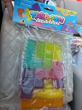 Tabs Squish Bricks Kids Toy - Glitter Multicolor